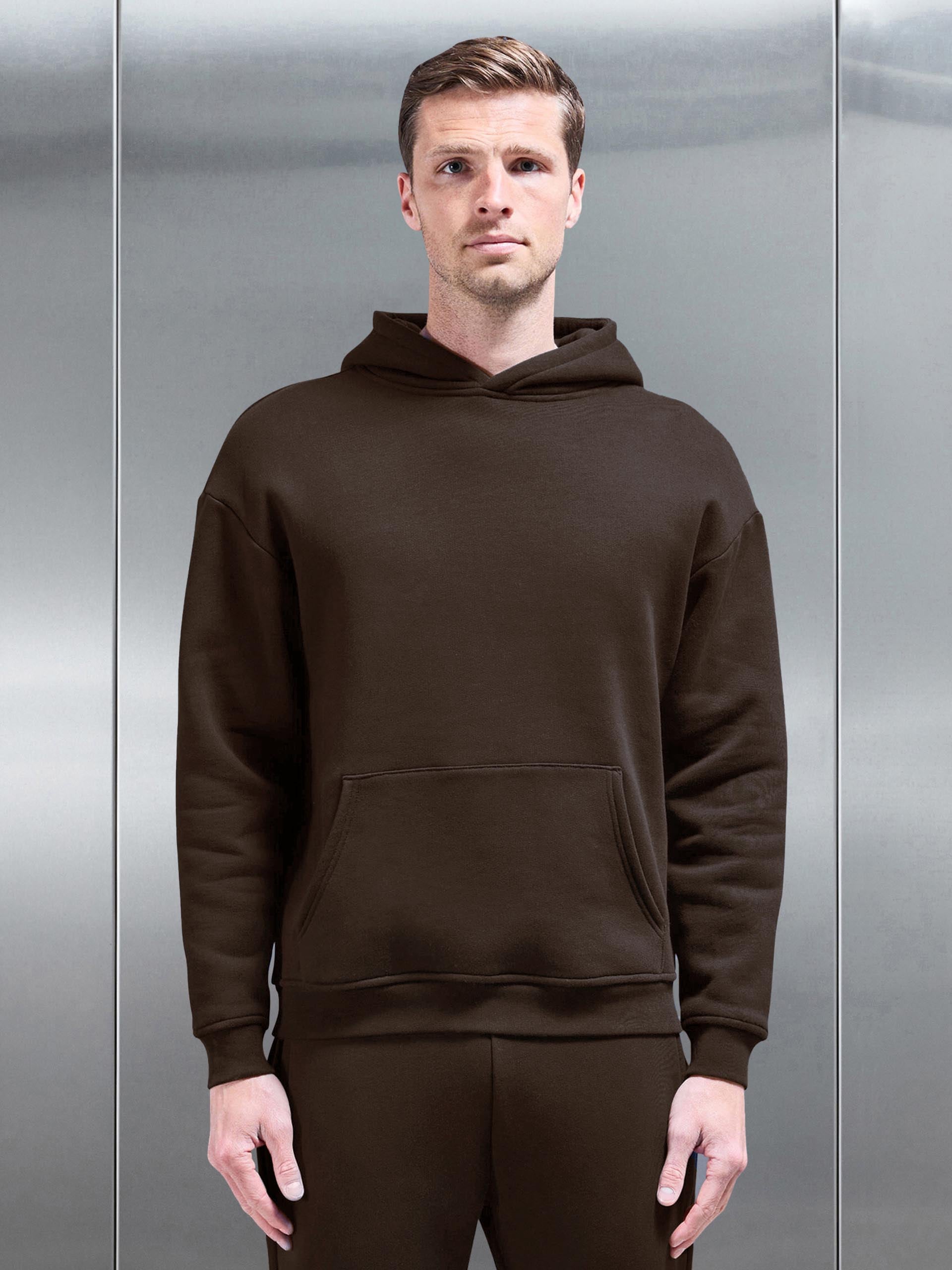Relaxed Fit Hoodie in Brown