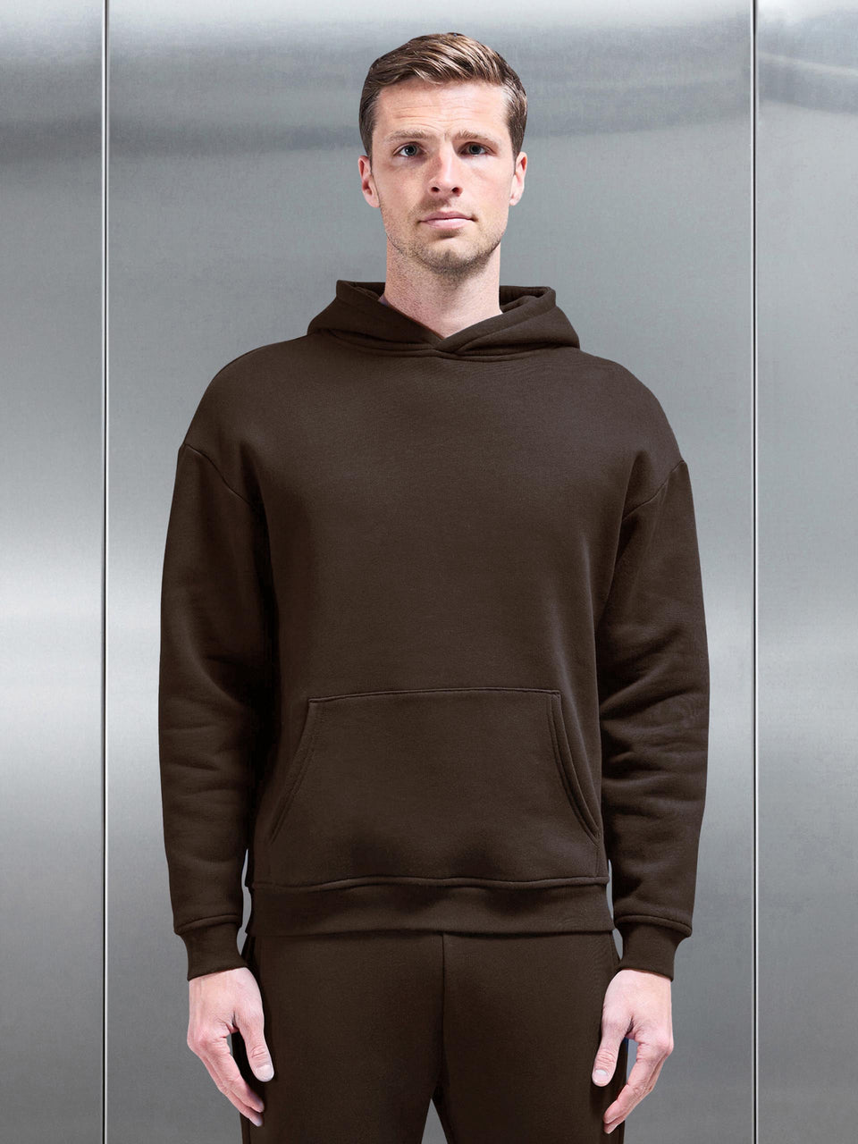 Relaxed Fit Hoodie in Brown