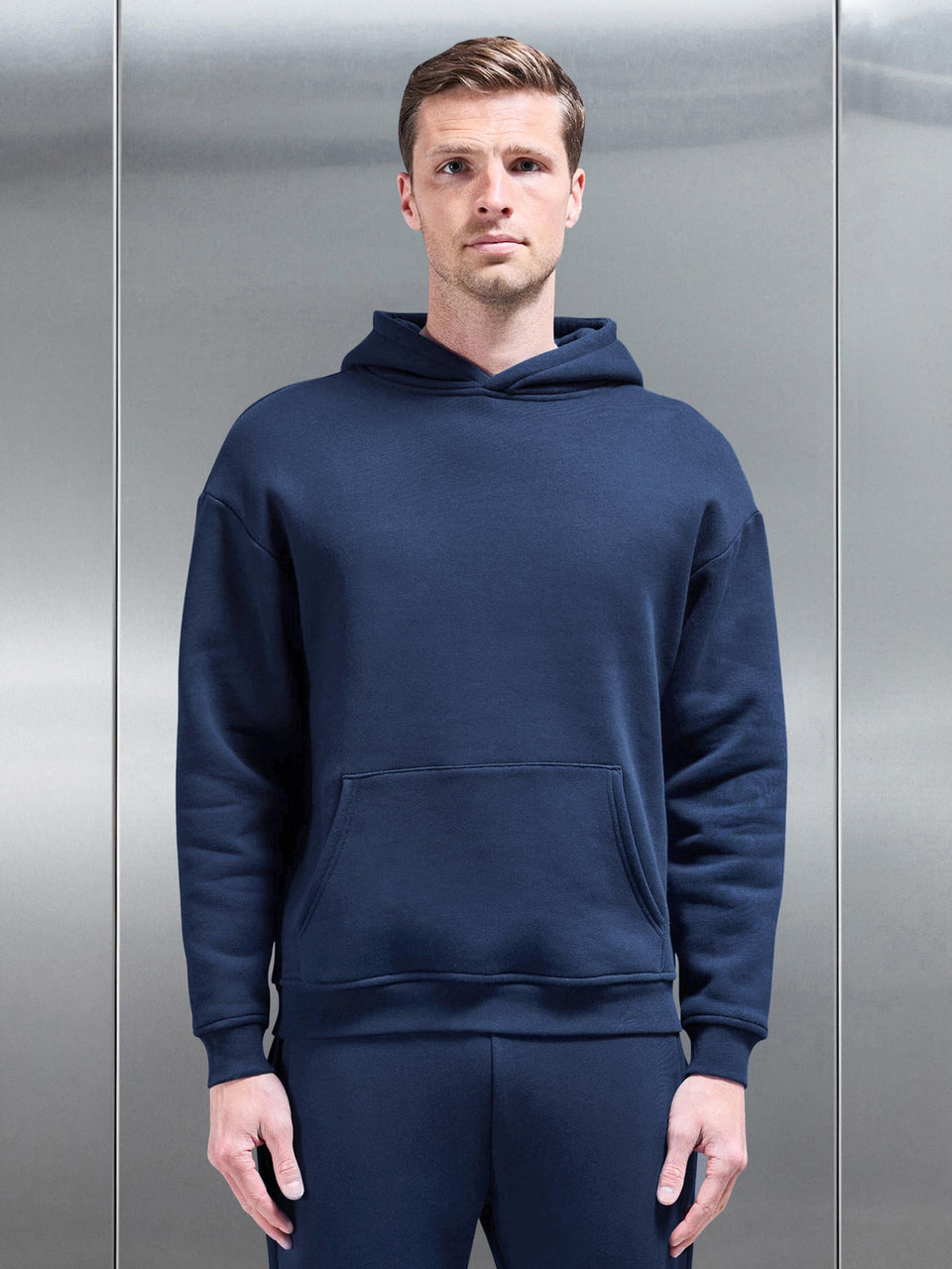 Relaxed Fit Hoodie in Navy