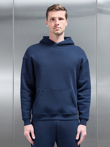 Relaxed Fit Hoodie in Navy