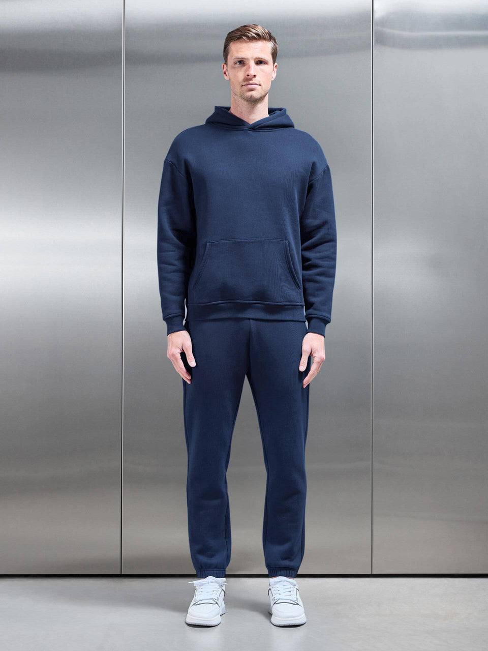 Relaxed Fit Hoodie in Navy