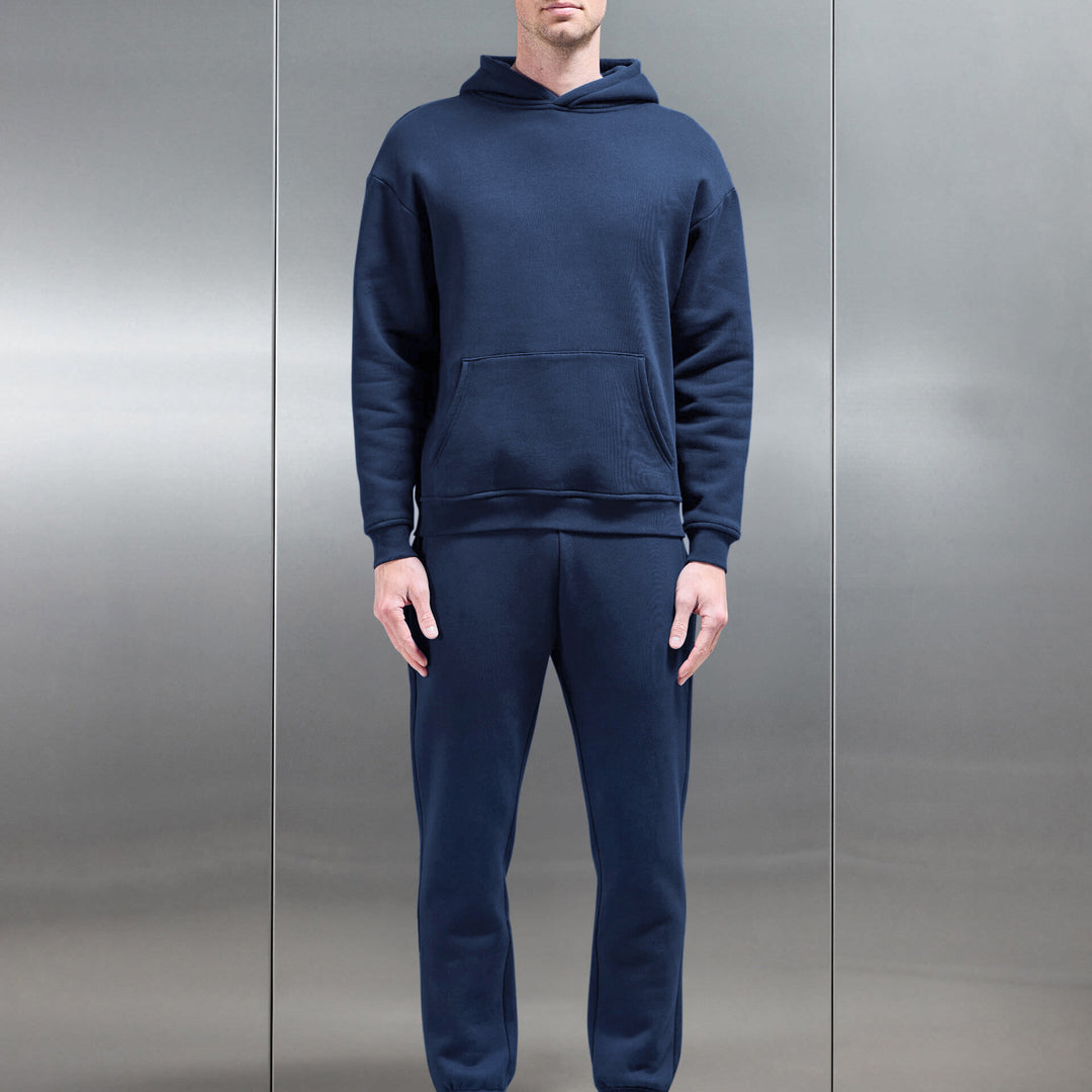Relaxed Fit Hoodie in Navy