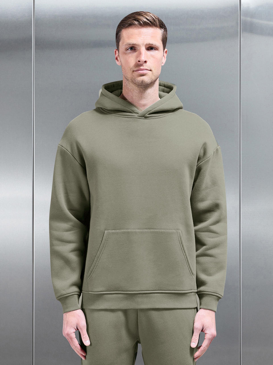 Relaxed Fit Hoodie in Olive