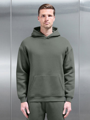 Relaxed Fit Hoodie in Olive