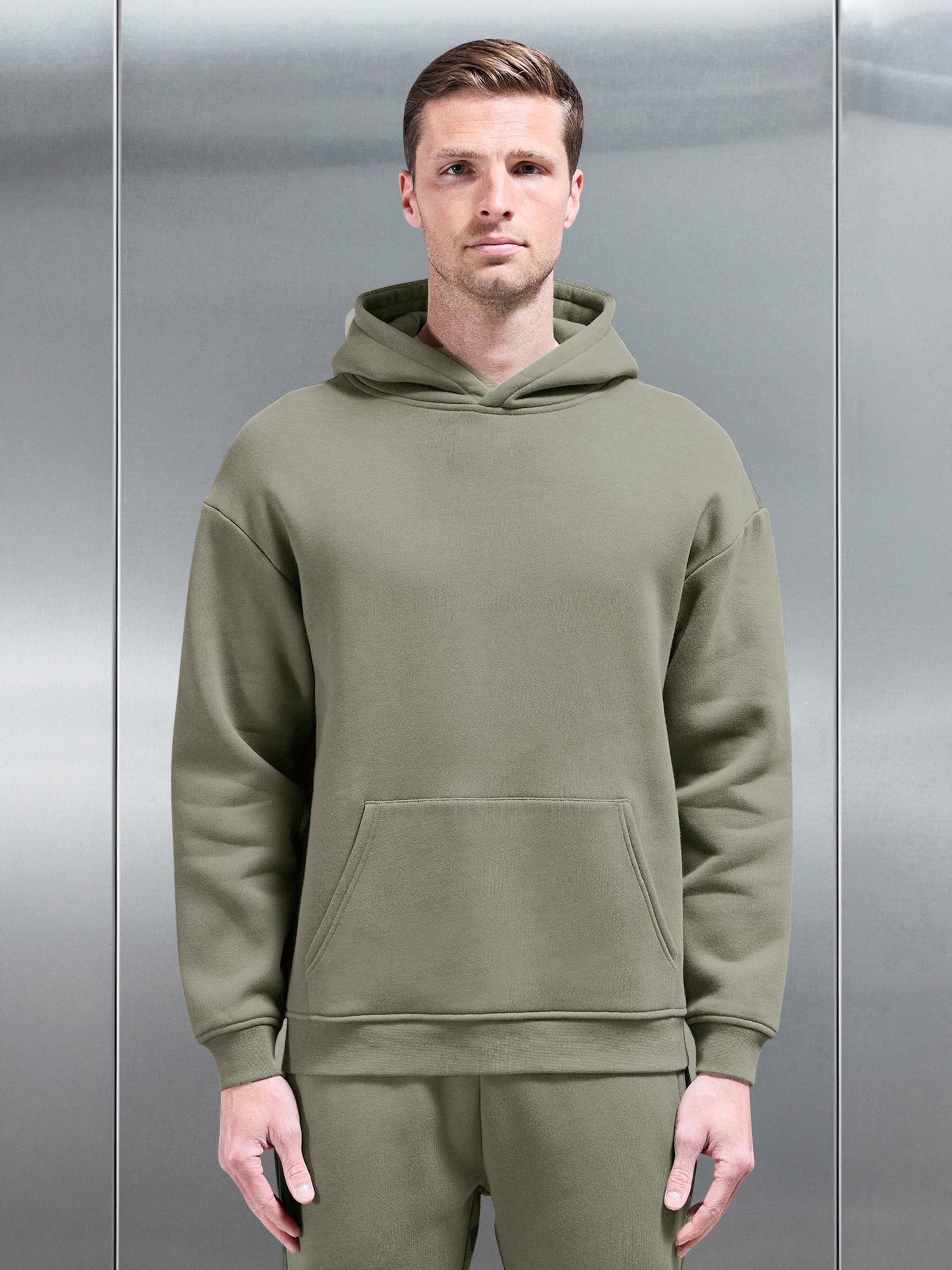 Relaxed Fit Hoodie in Olive