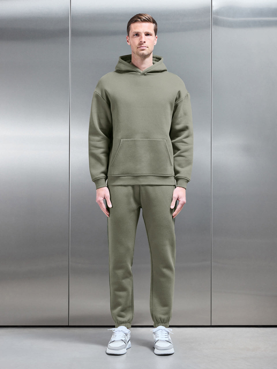 Relaxed Fit Hoodie in Olive