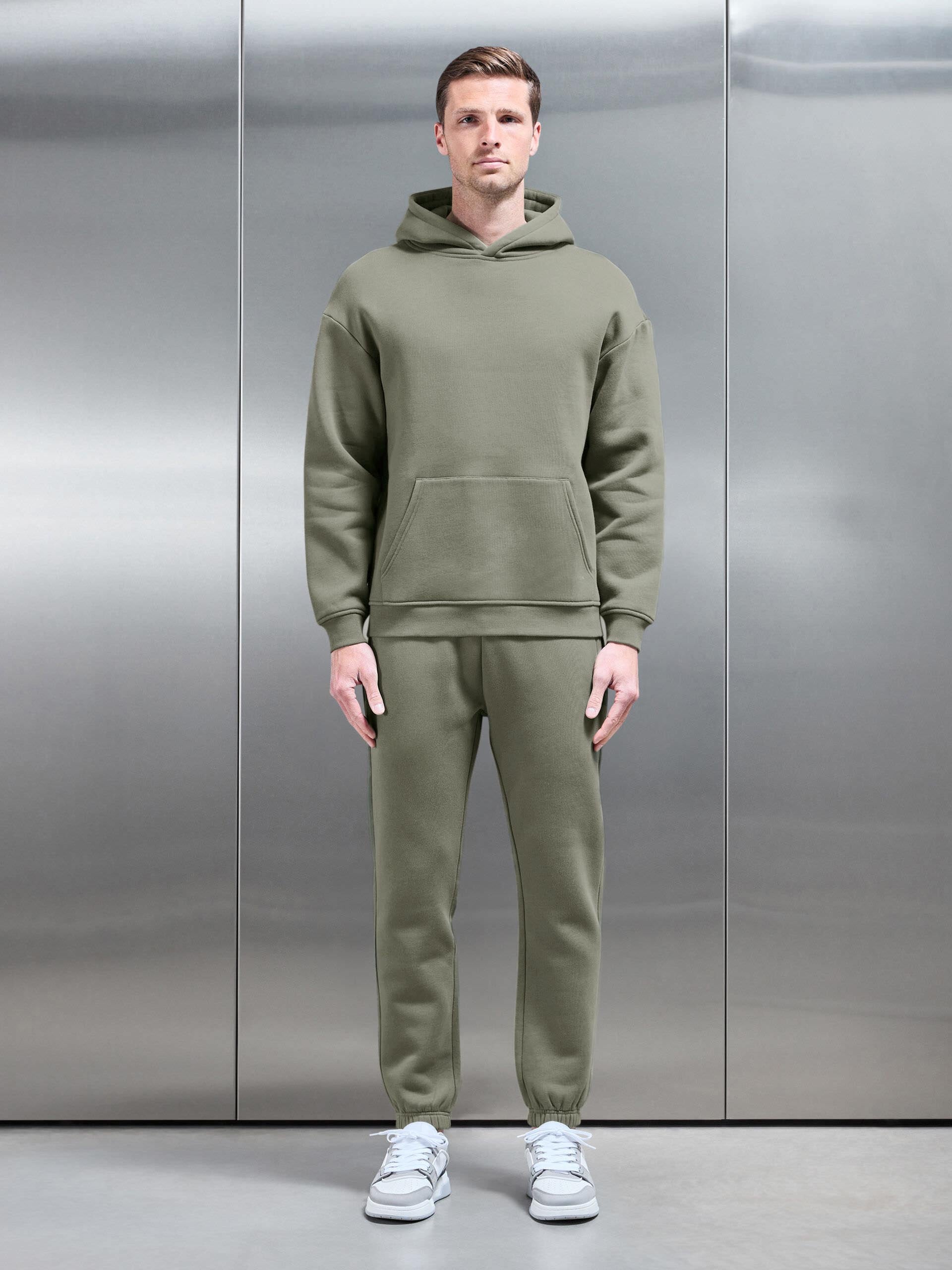 Relaxed Fit Hoodie in Olive