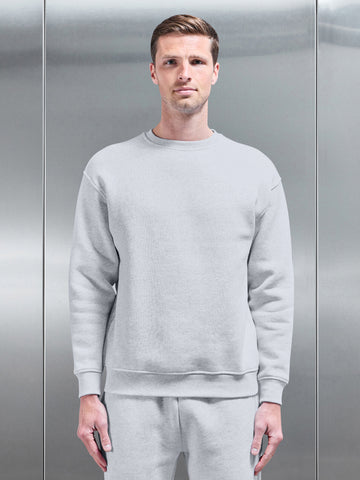 Relaxed Fit Sweatshirt in Marl Grey