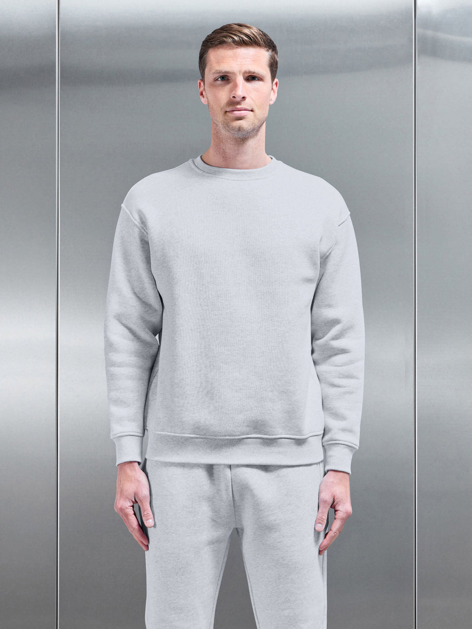 Relaxed Fit Sweatshirt in Marl Grey