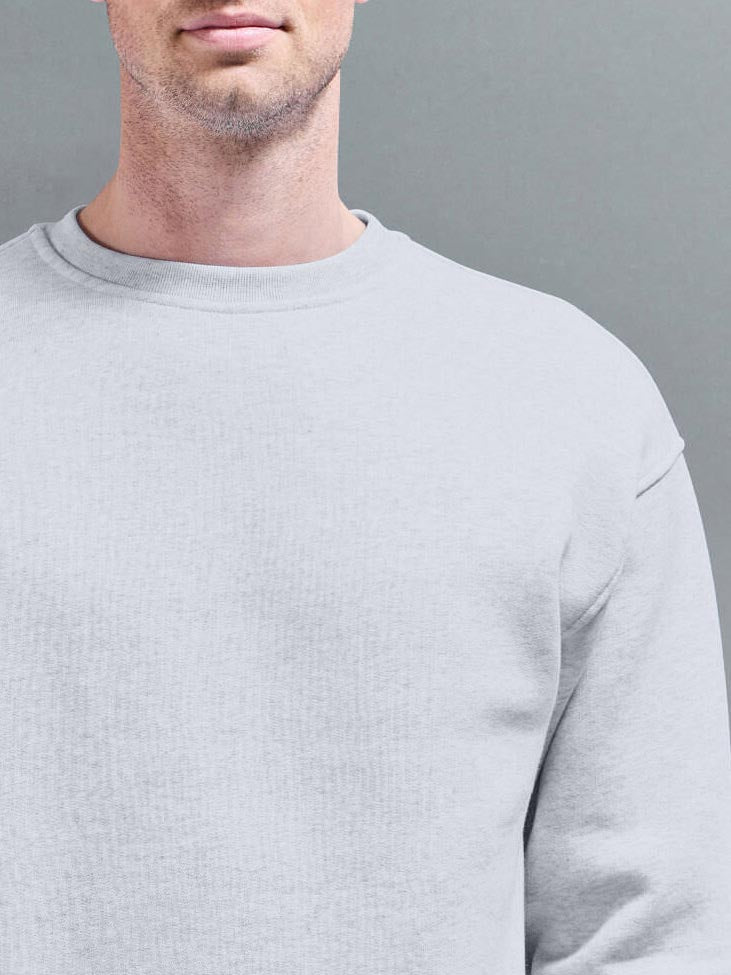 Relaxed Fit Sweatshirt in Marl Grey