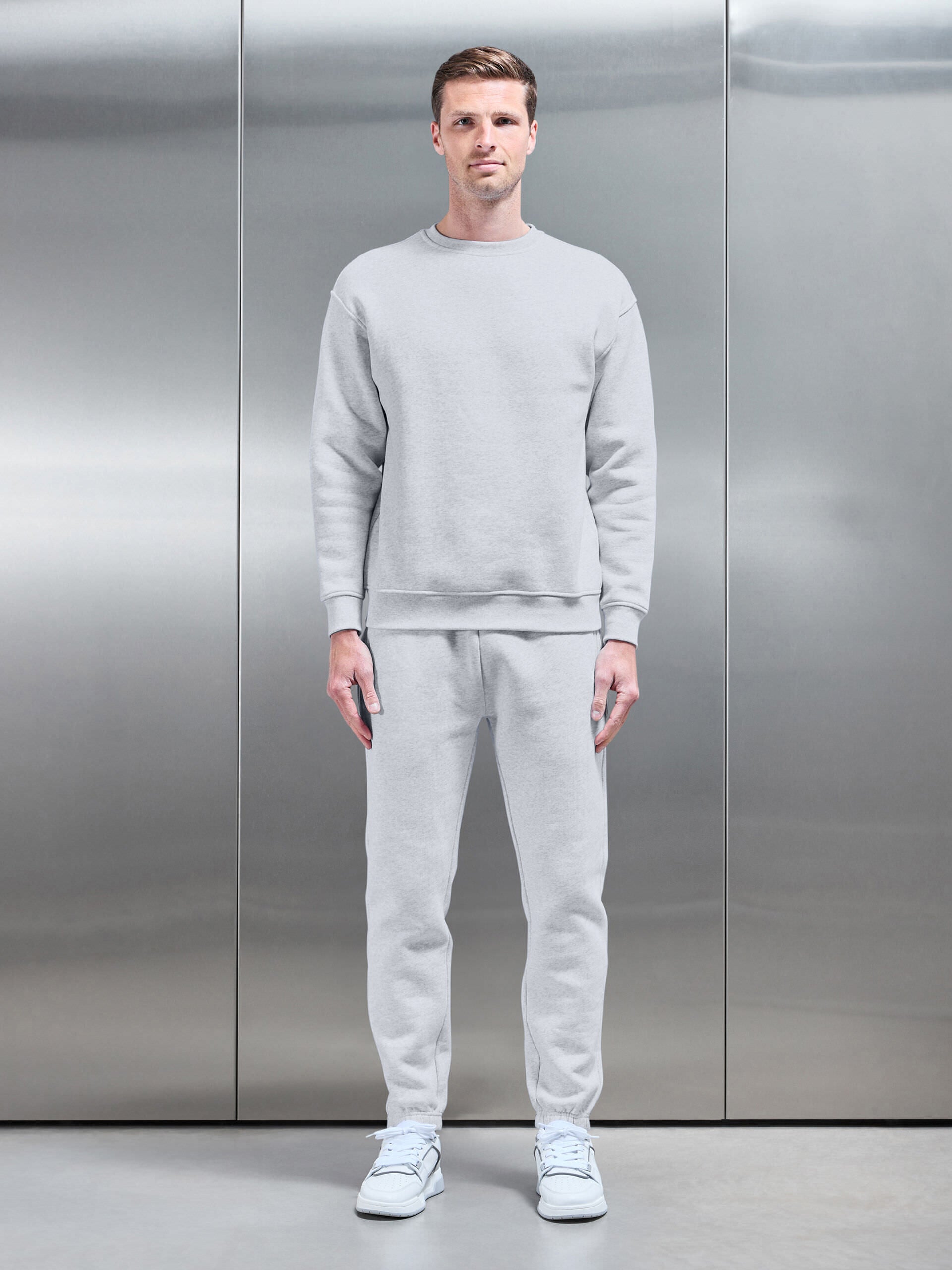 Relaxed Fit Sweatshirt in Marl Grey