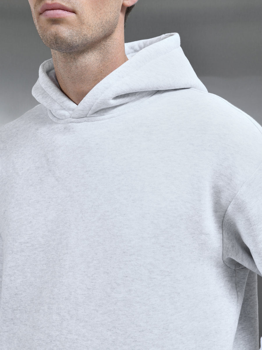 Relaxed Fit Hoodie in Marl Grey