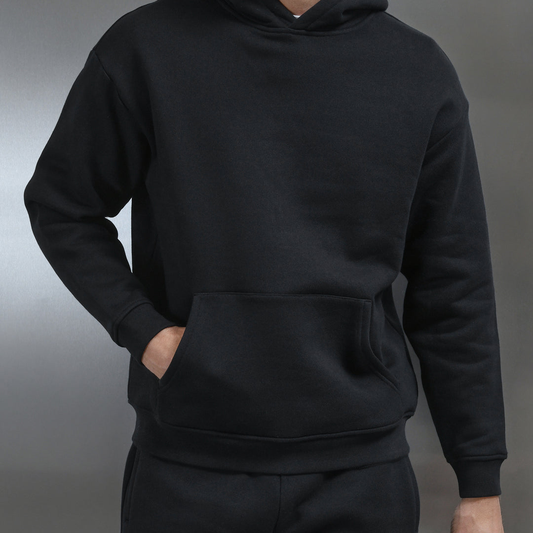 Relaxed Fit Hoodie in Black