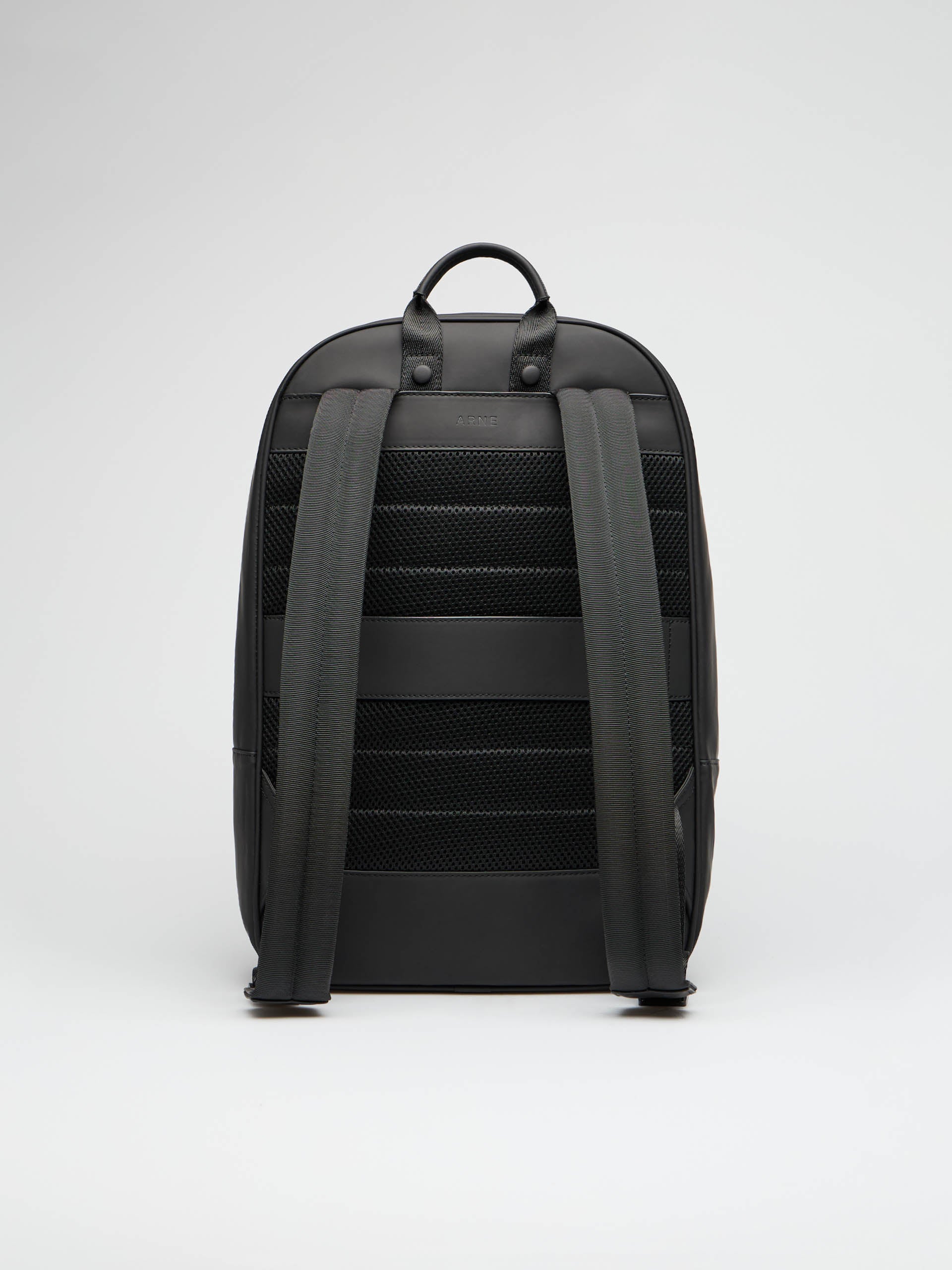 Rubberised Backpack in Black