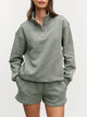 Womens Relaxed Jersey Funnel Neck in Sage