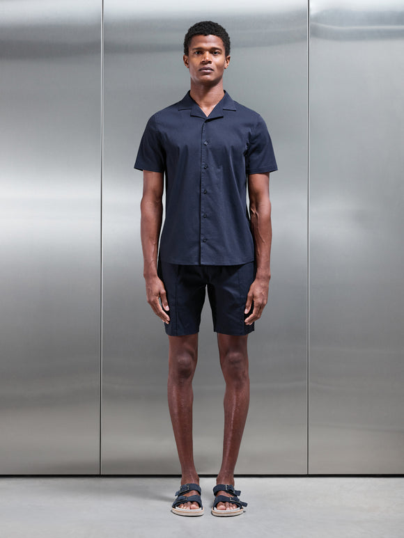 Seersucker Short in Navy