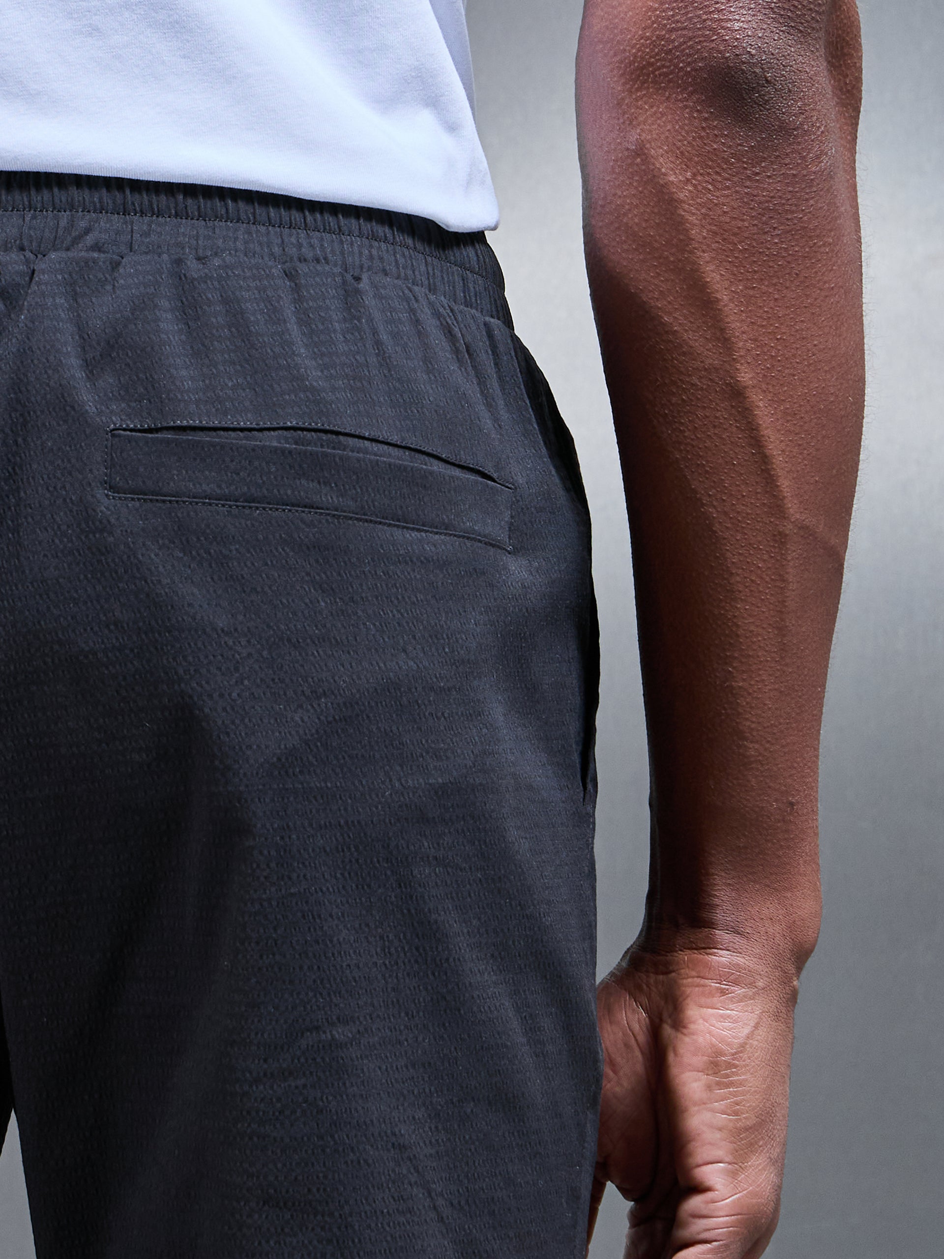 Seersucker Trouser in Black