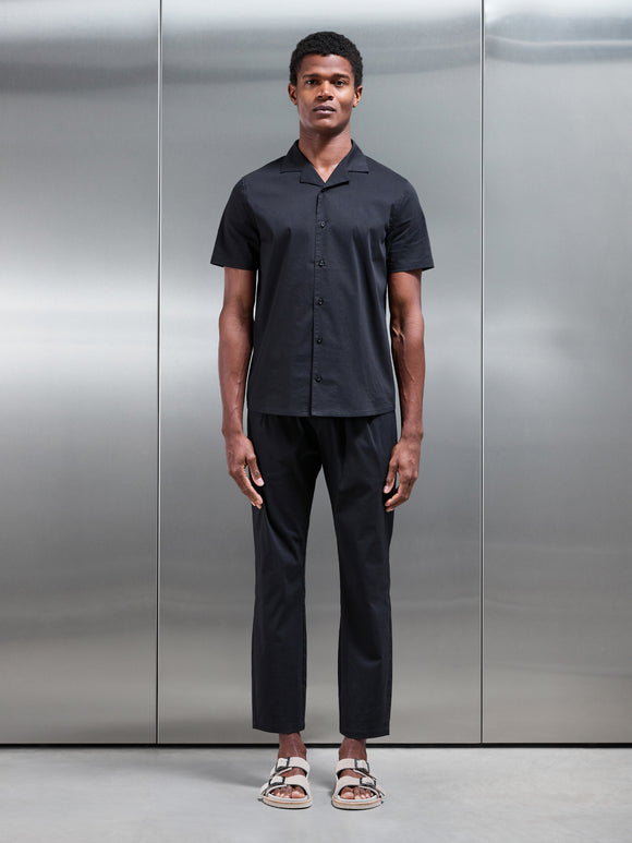 Seersucker Trouser in Black