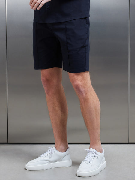 Seersucker Short in Navy