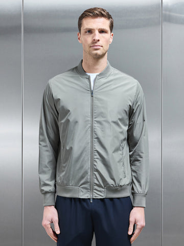 Shell Bomber Jacket in Olive