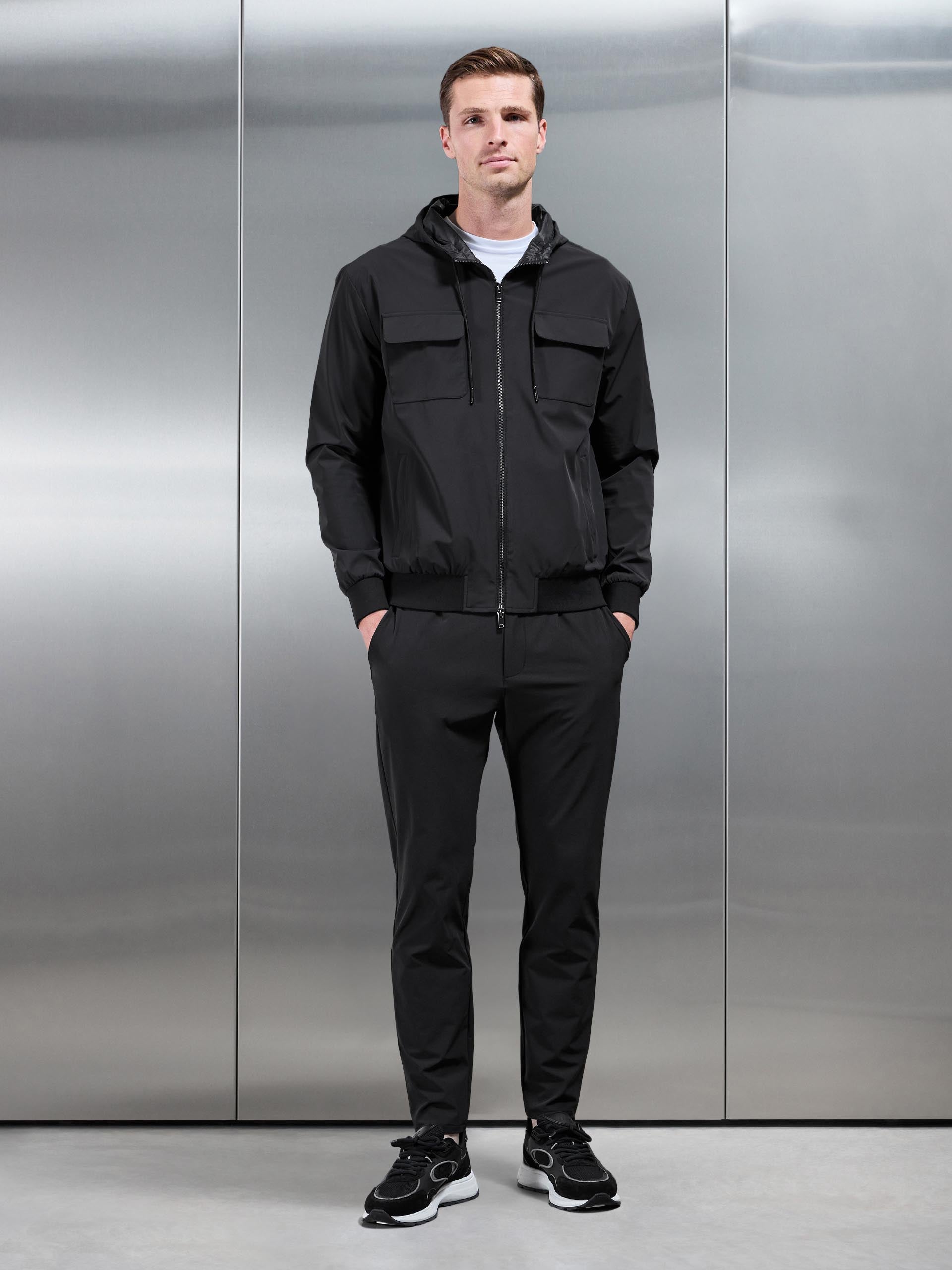 Shell Cargo Windbreaker in Black