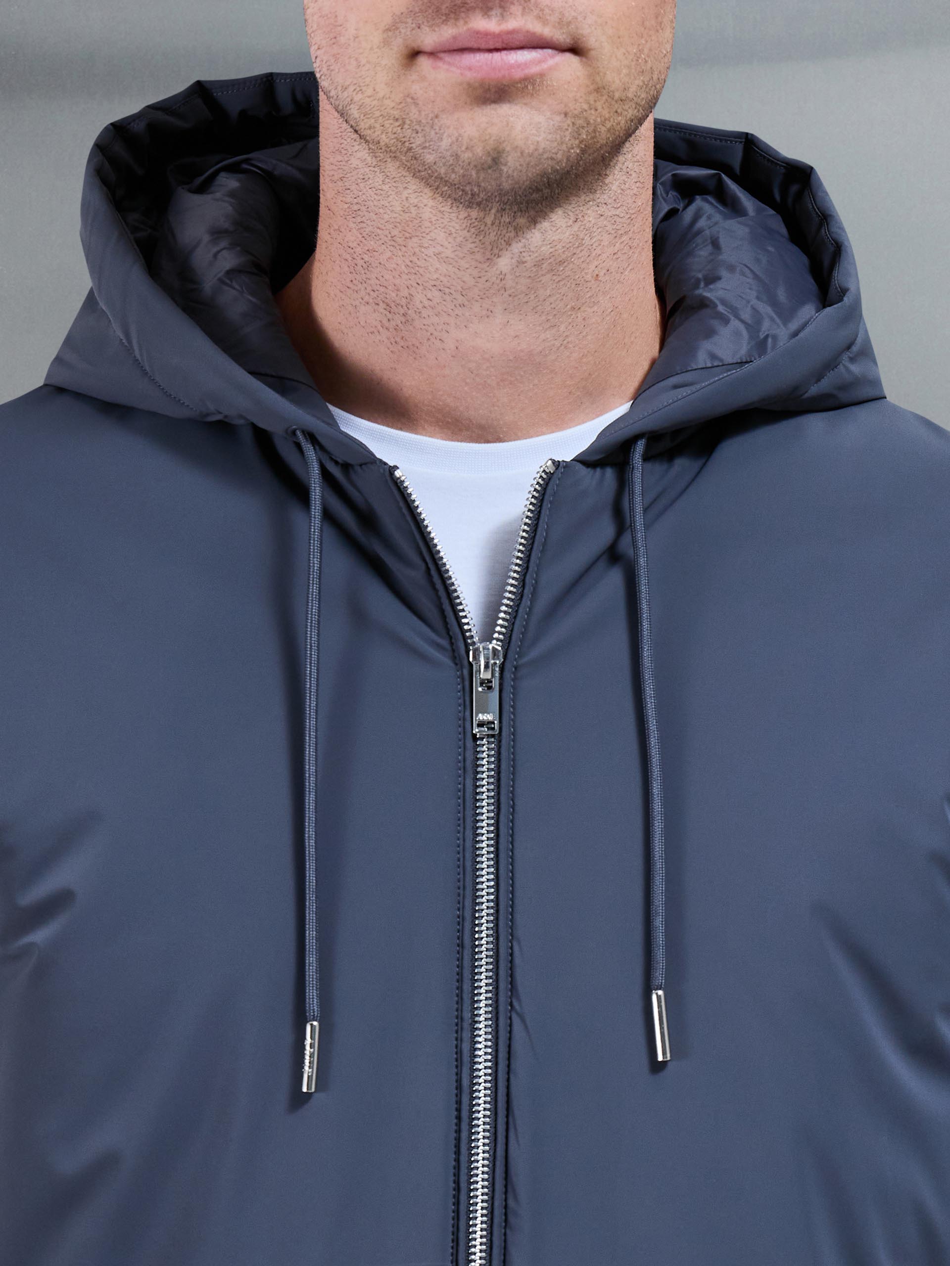Shell Padded Windbreaker in Grey