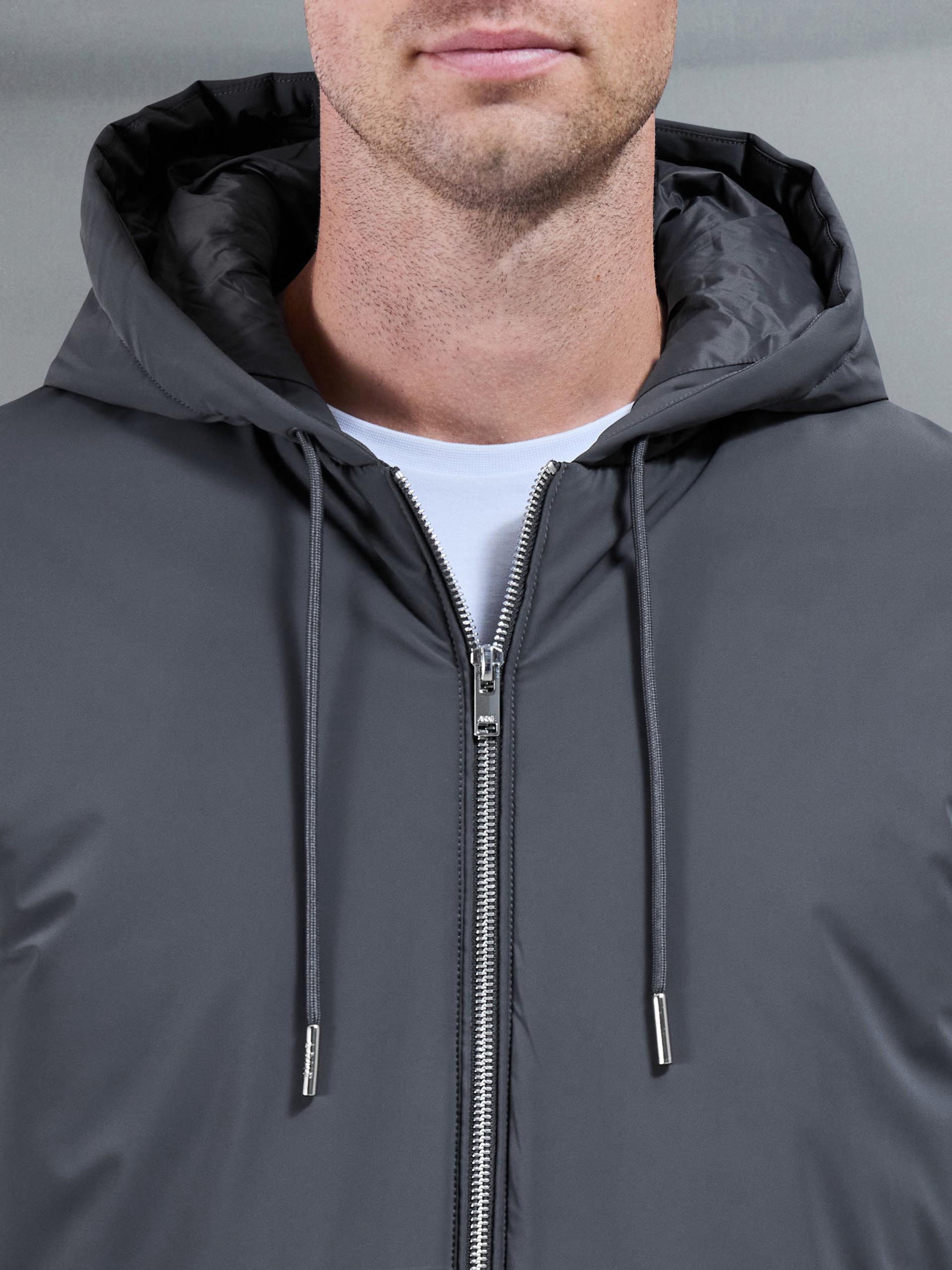Shell Padded Windbreaker in Grey