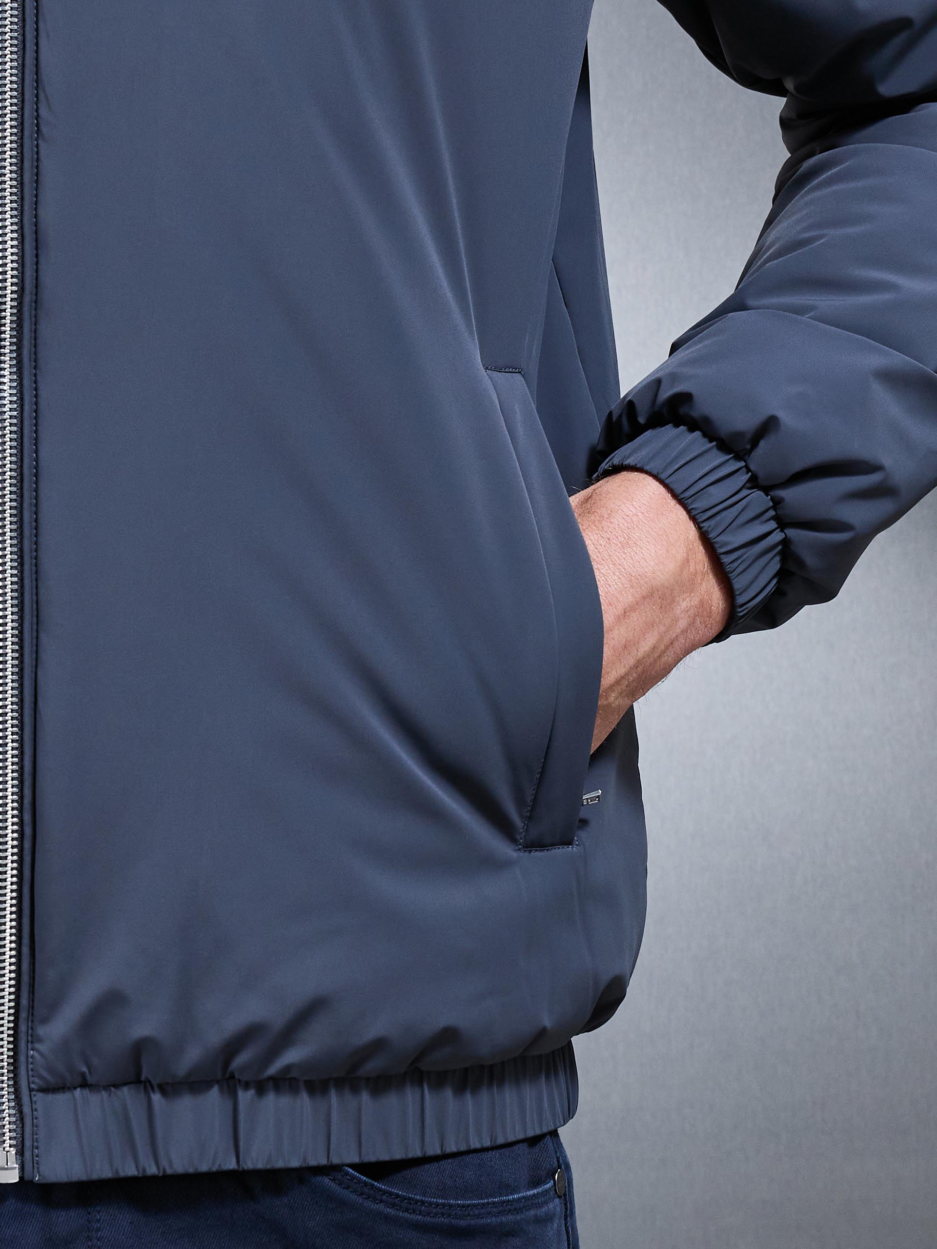 Shell Padded Windbreaker in Grey