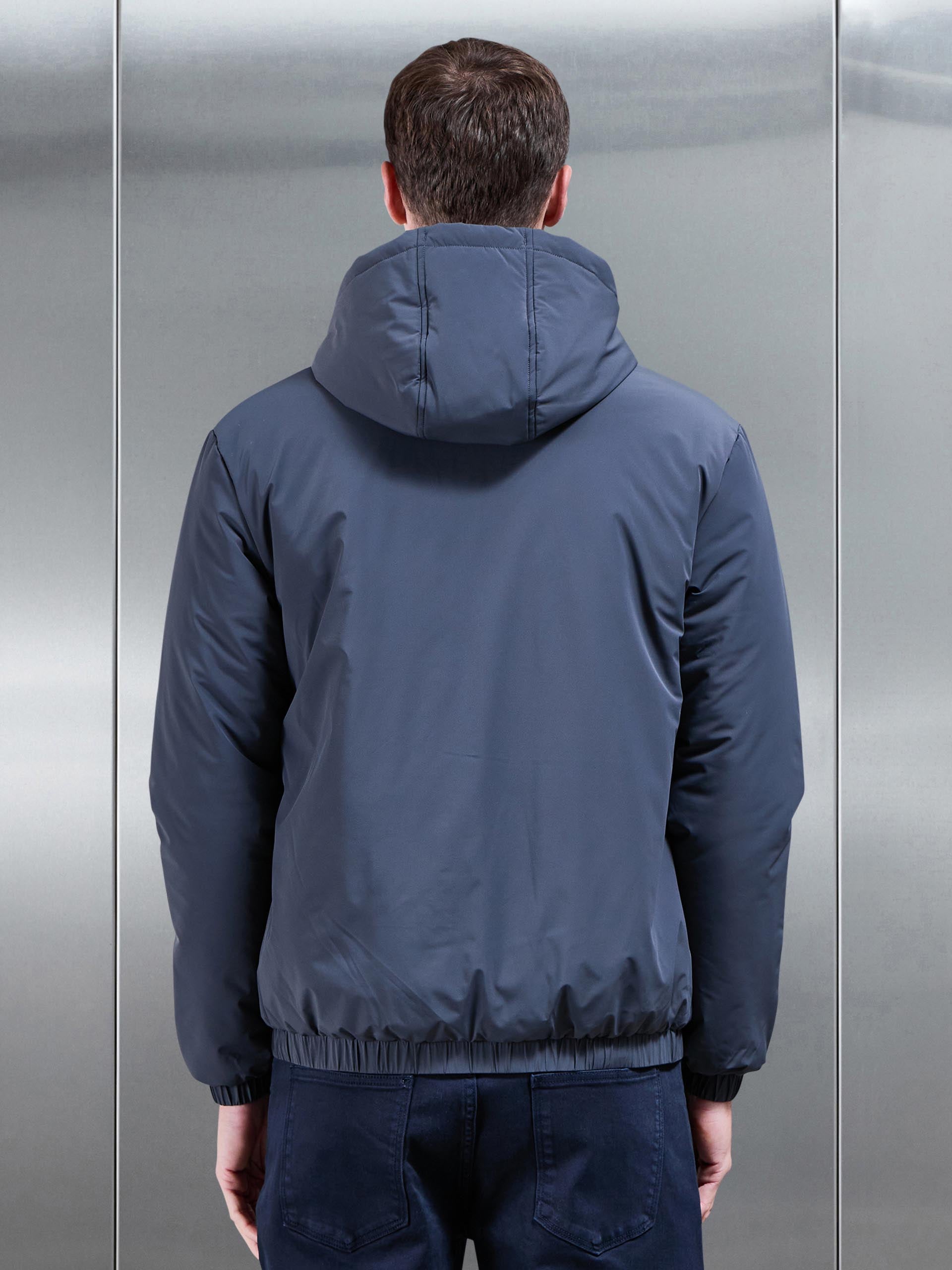 Shell Padded Windbreaker in Grey
