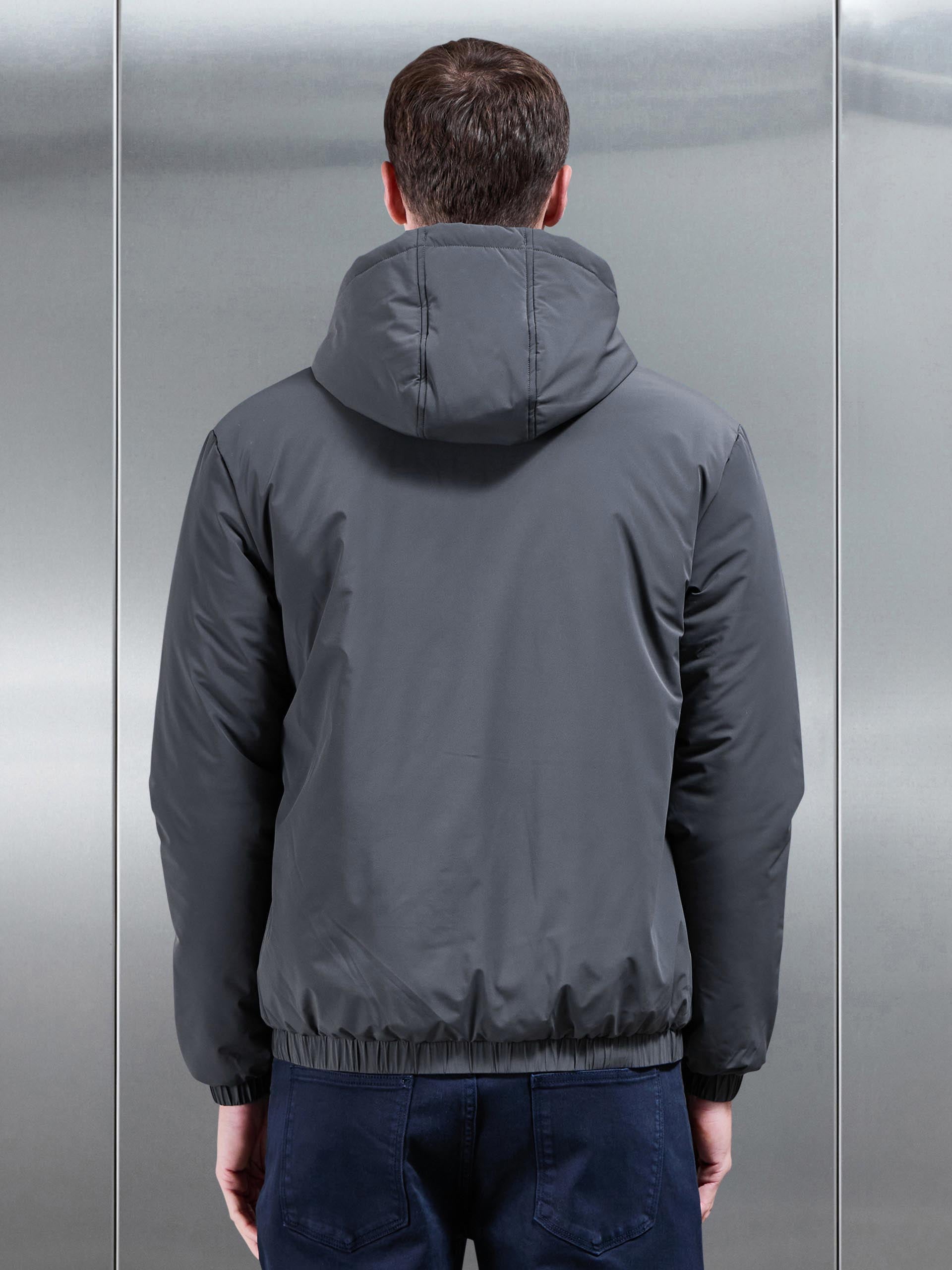 Shell Padded Windbreaker in Grey