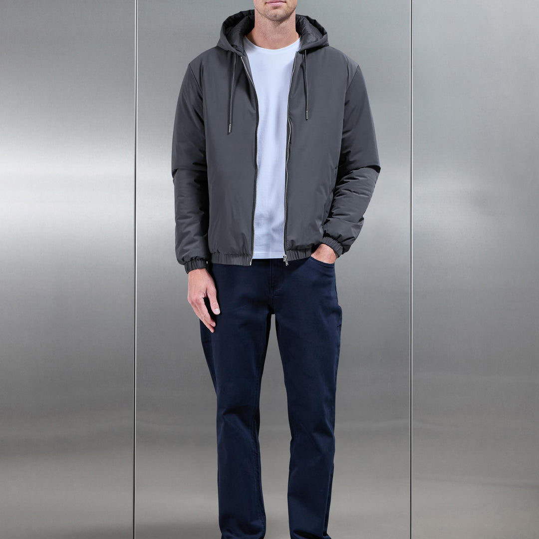 Shell Padded Windbreaker in Grey