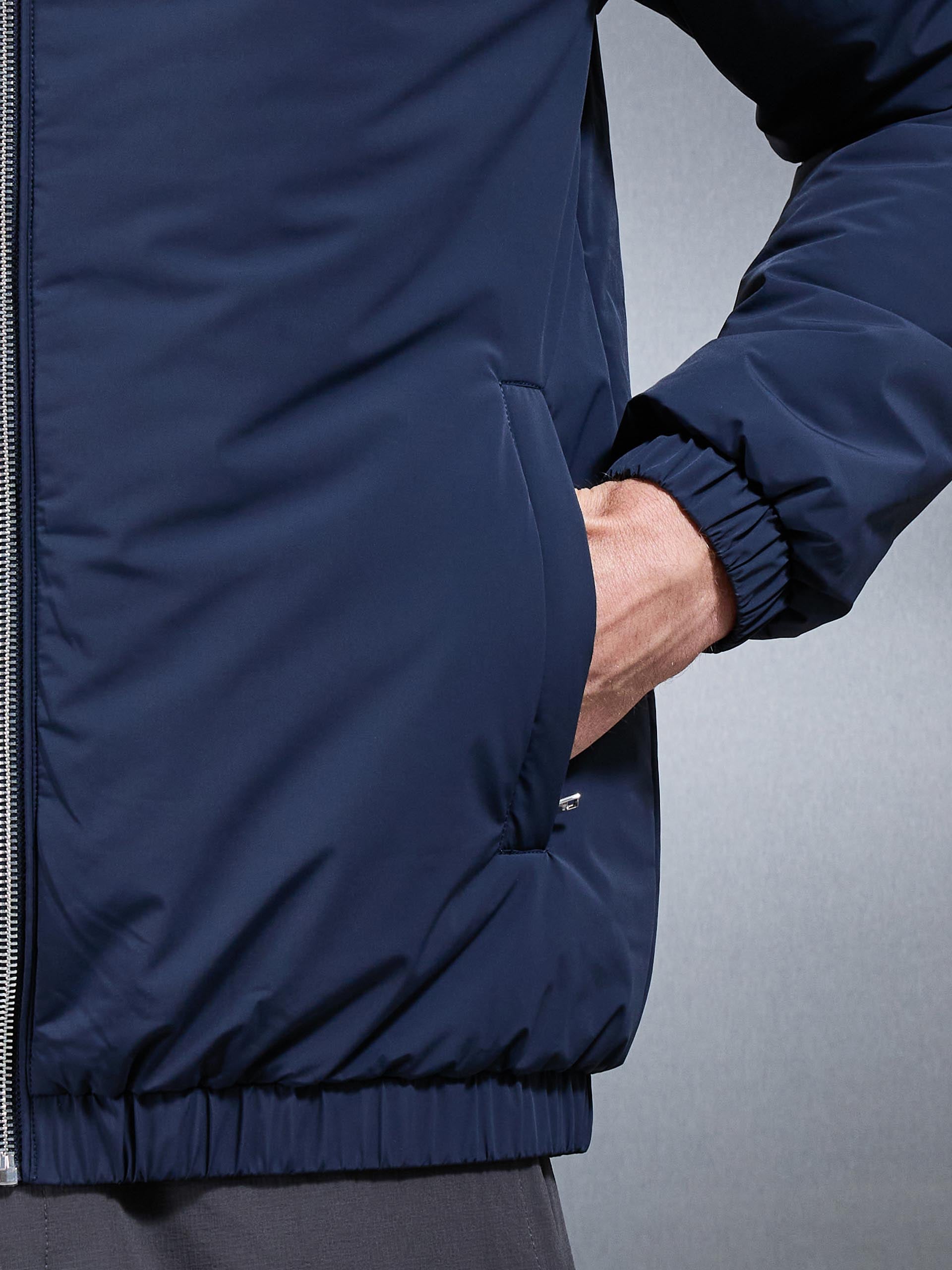 Shell Padded Windbreaker in Navy