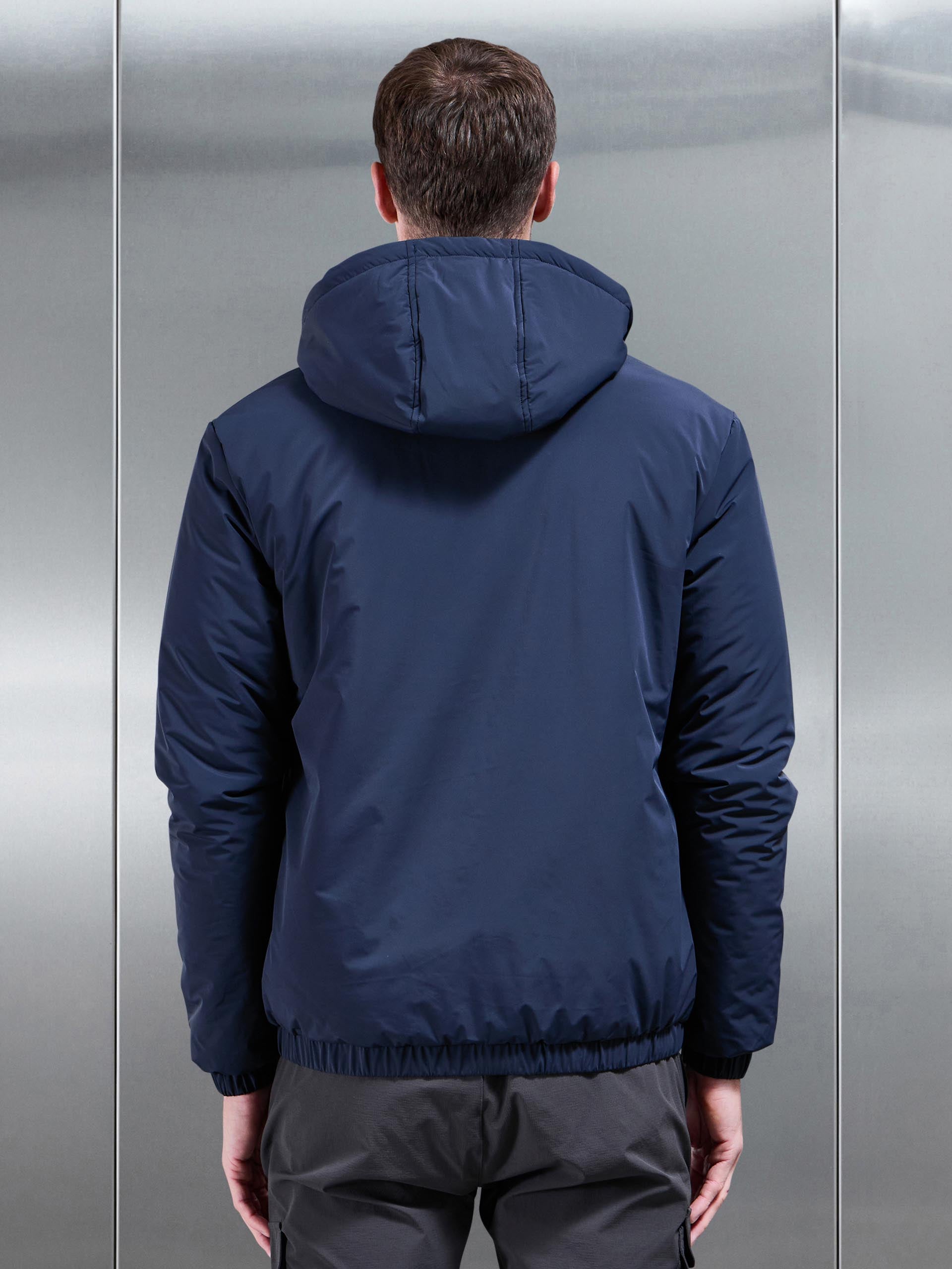 Shell Padded Windbreaker in Navy