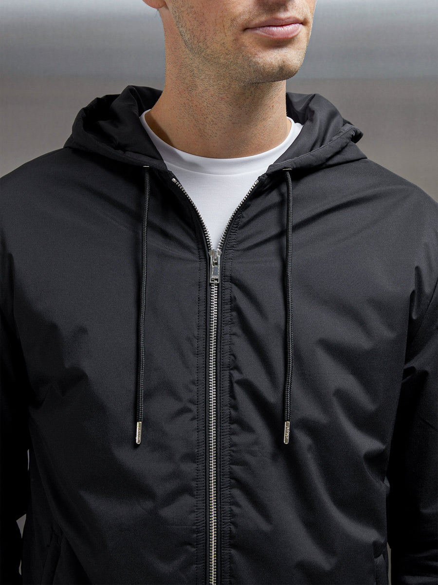 Shell Padded Windbreaker in Black