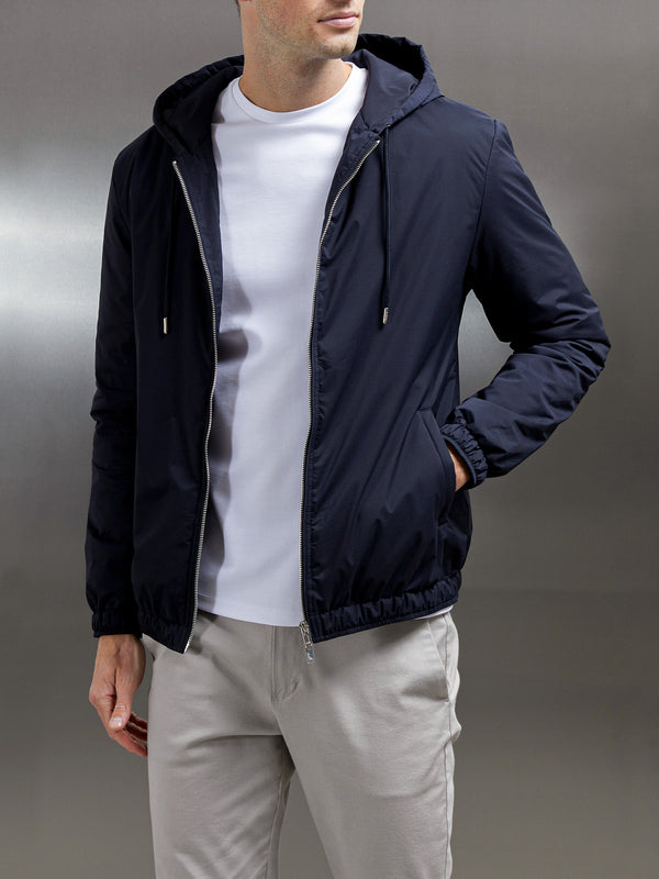 Shell Padded Windbreaker in Navy