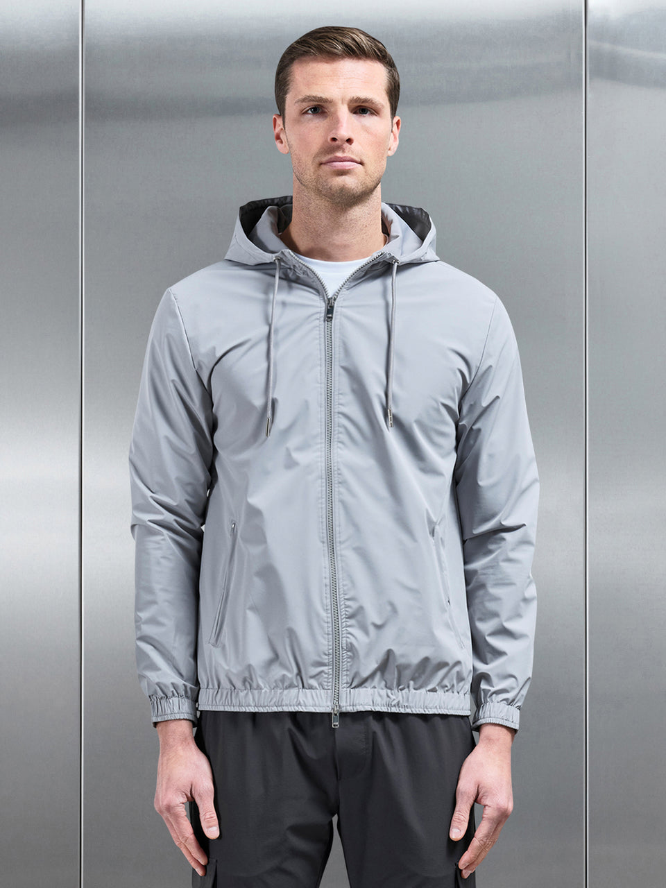 Shell Windbreaker in Mid Grey