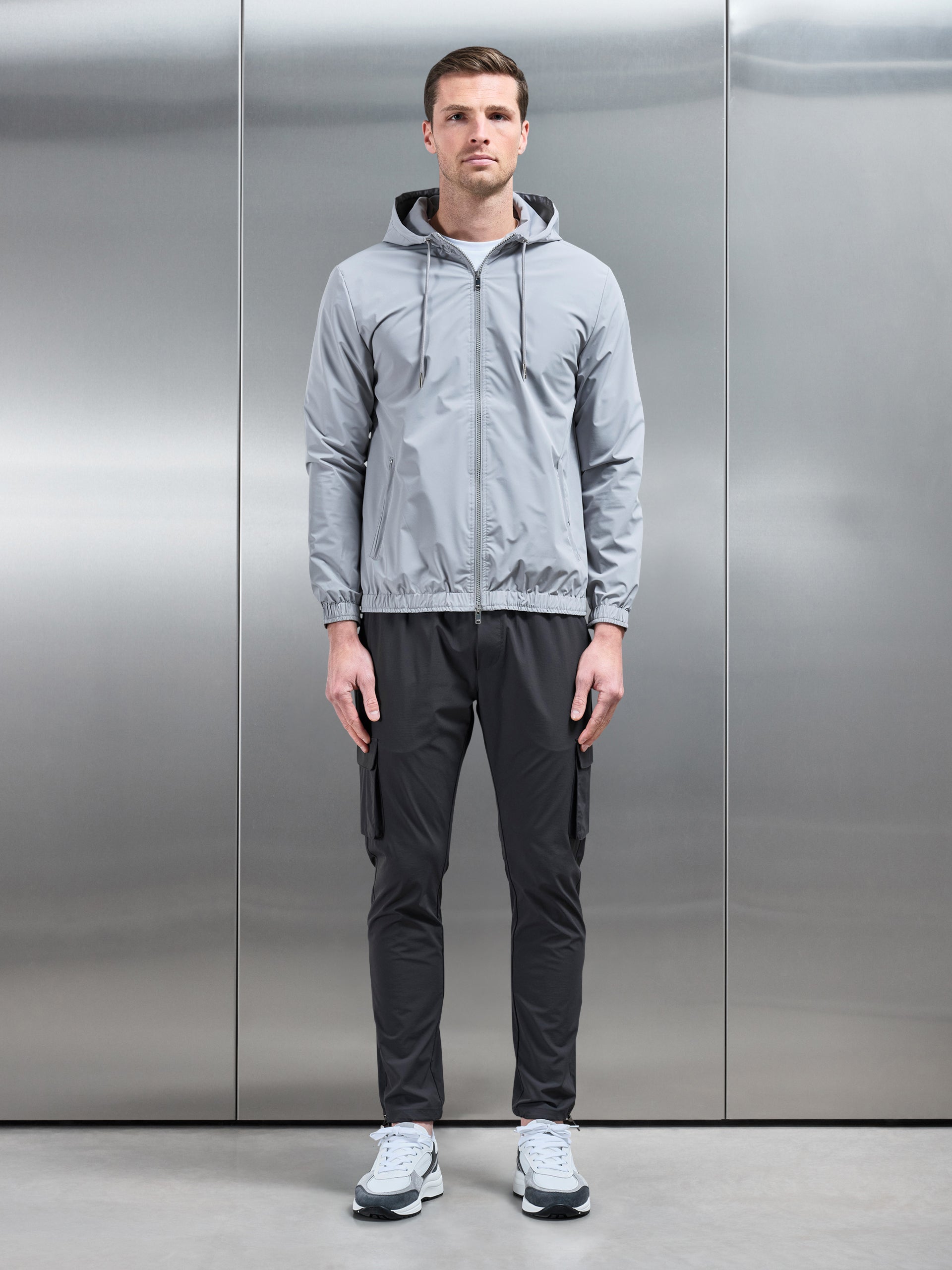 Shell Windbreaker in Mid Grey