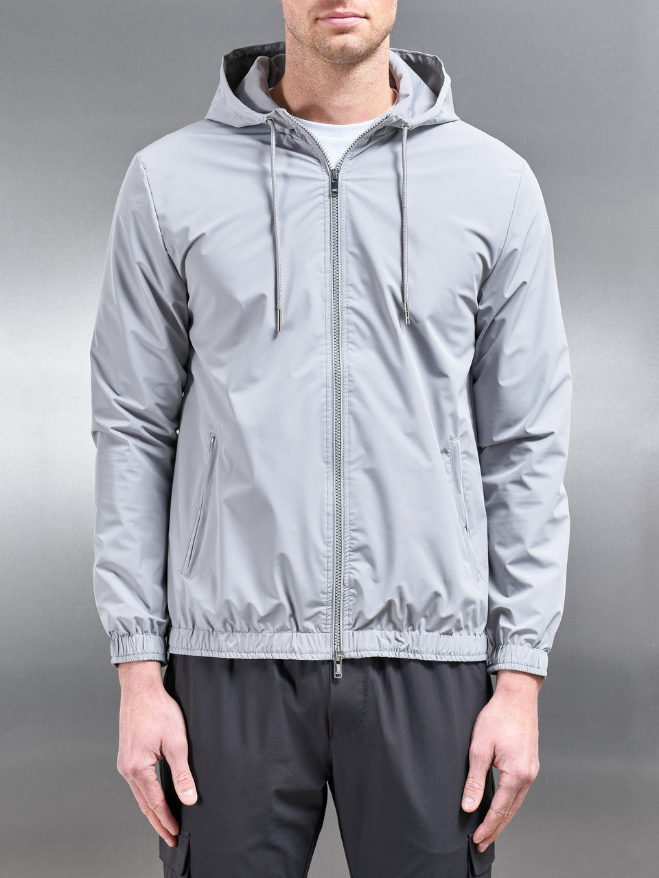 Shell Windbreaker in Mid Grey