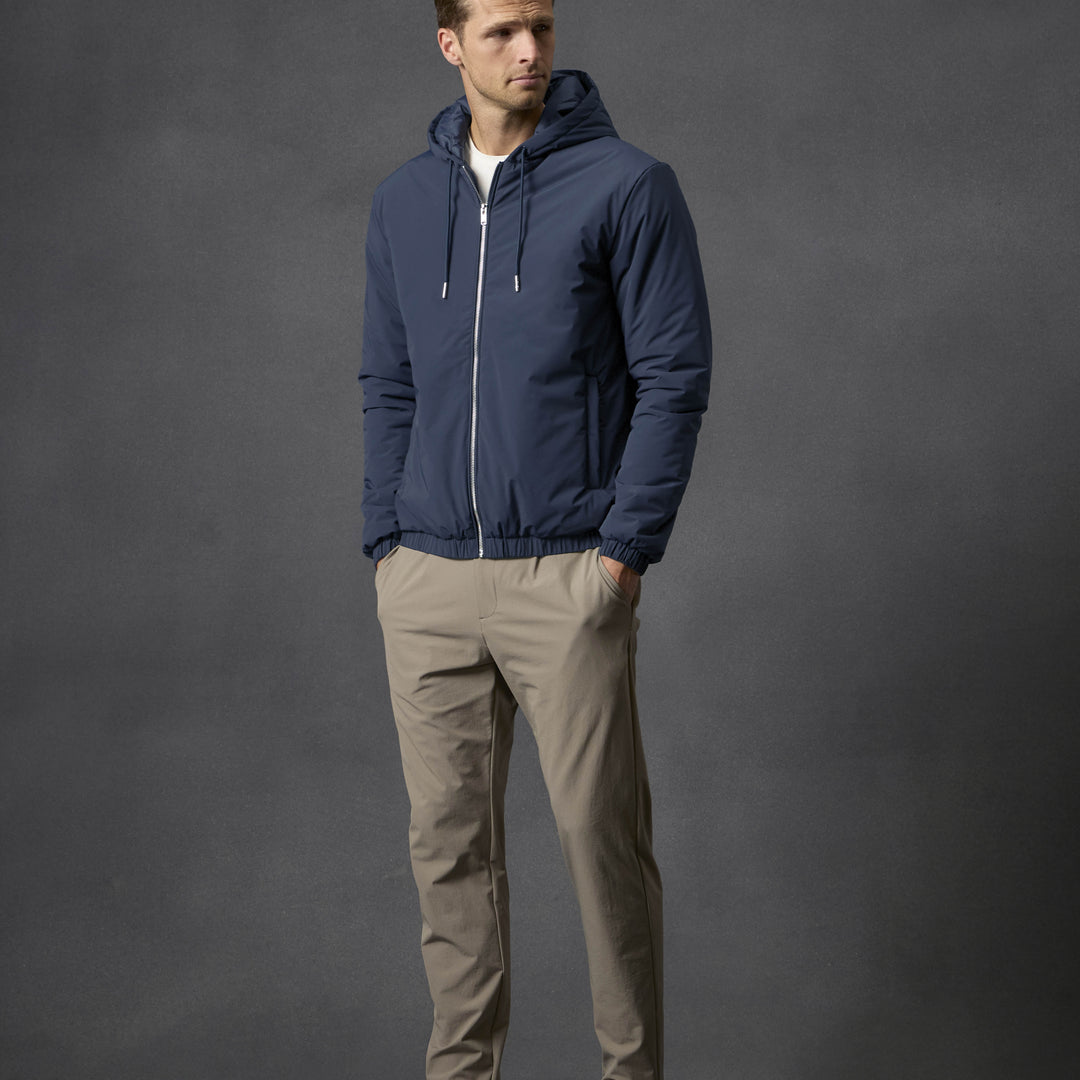 Shell Padded Windbreaker in Navy
