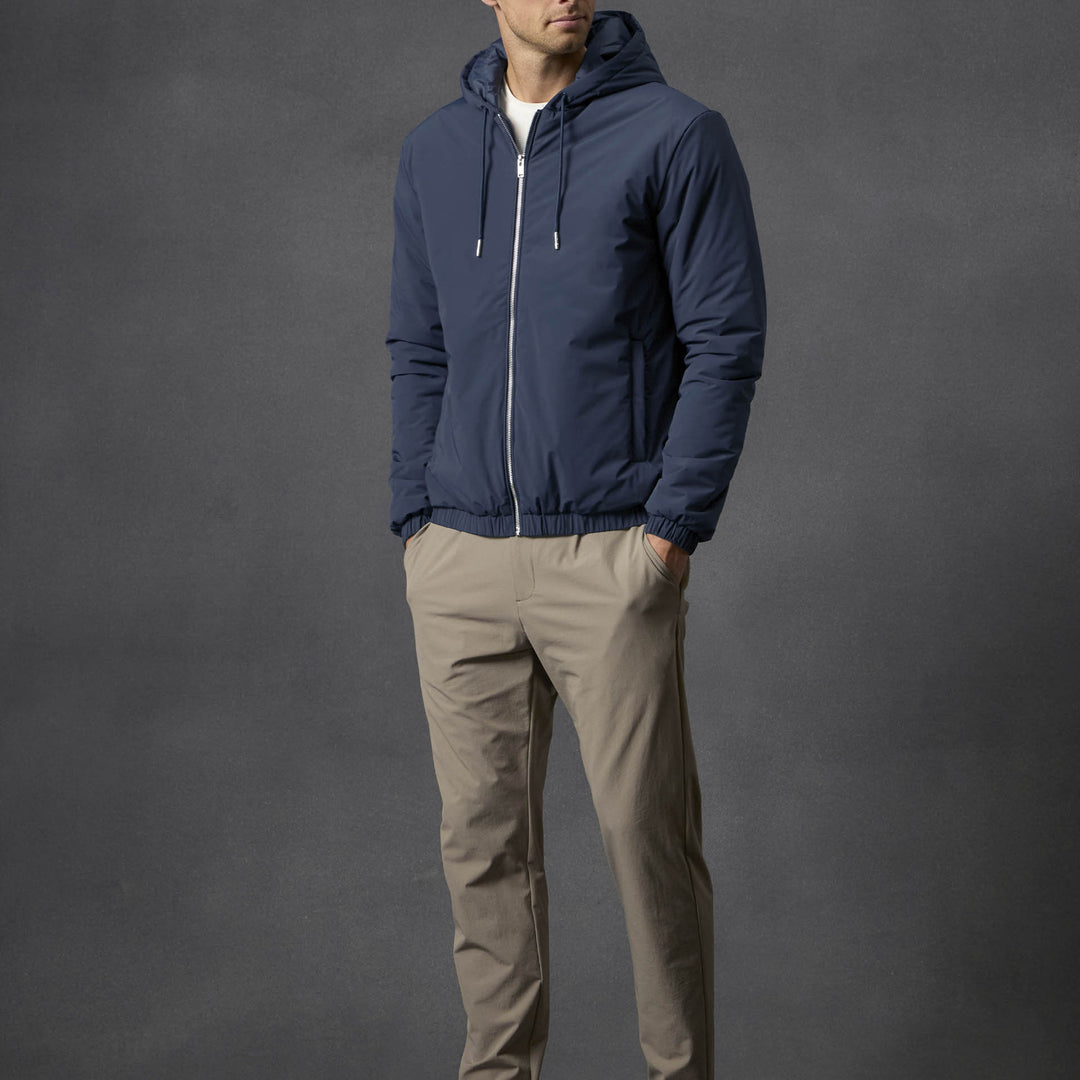 Shell Padded Windbreaker in Navy