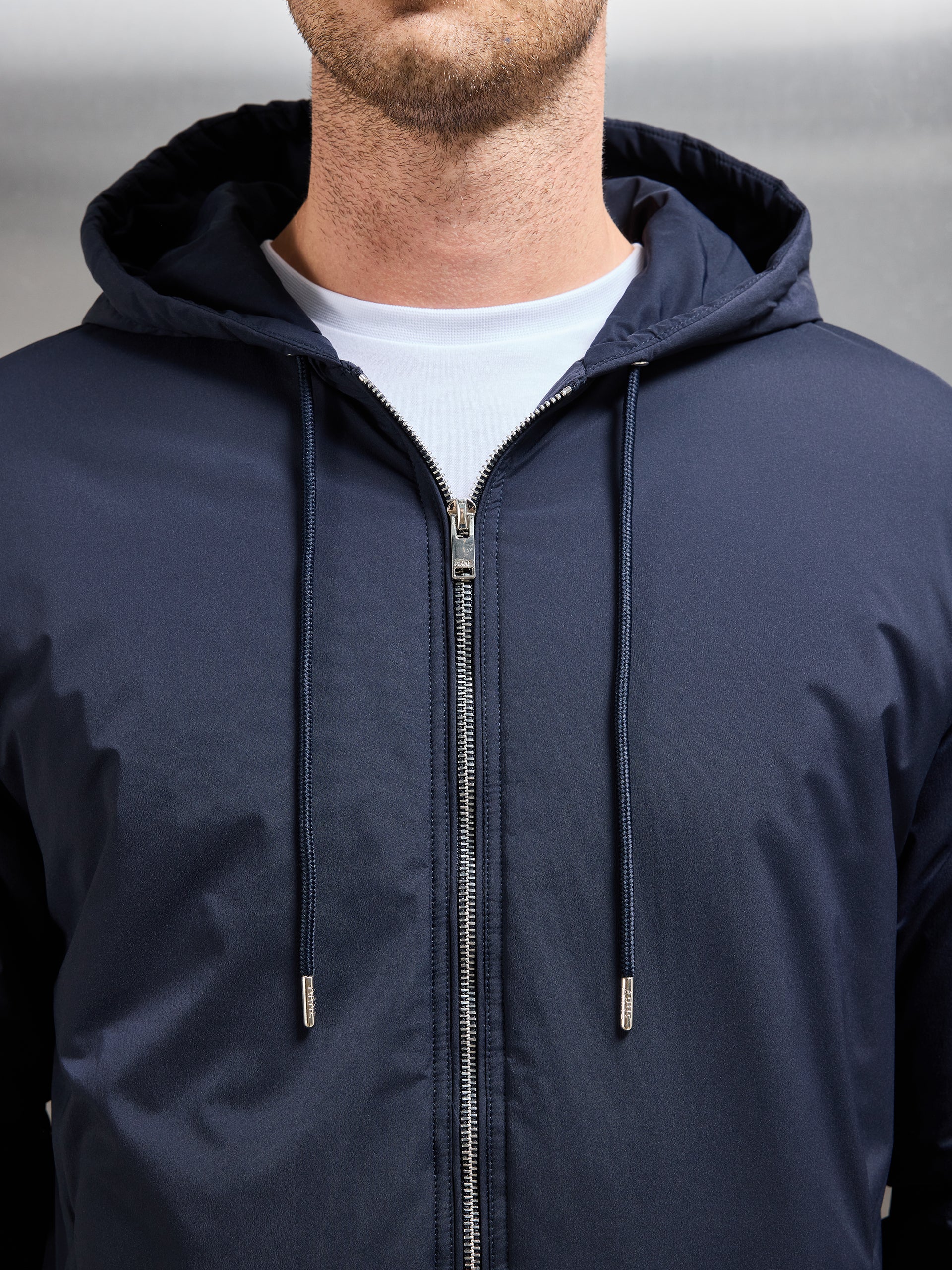 Shell Padded Windbreaker in Navy