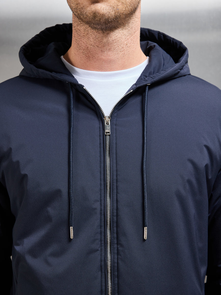 Shell Windbreakert Shell Padded Windbreaker in Navy | ARNE UK