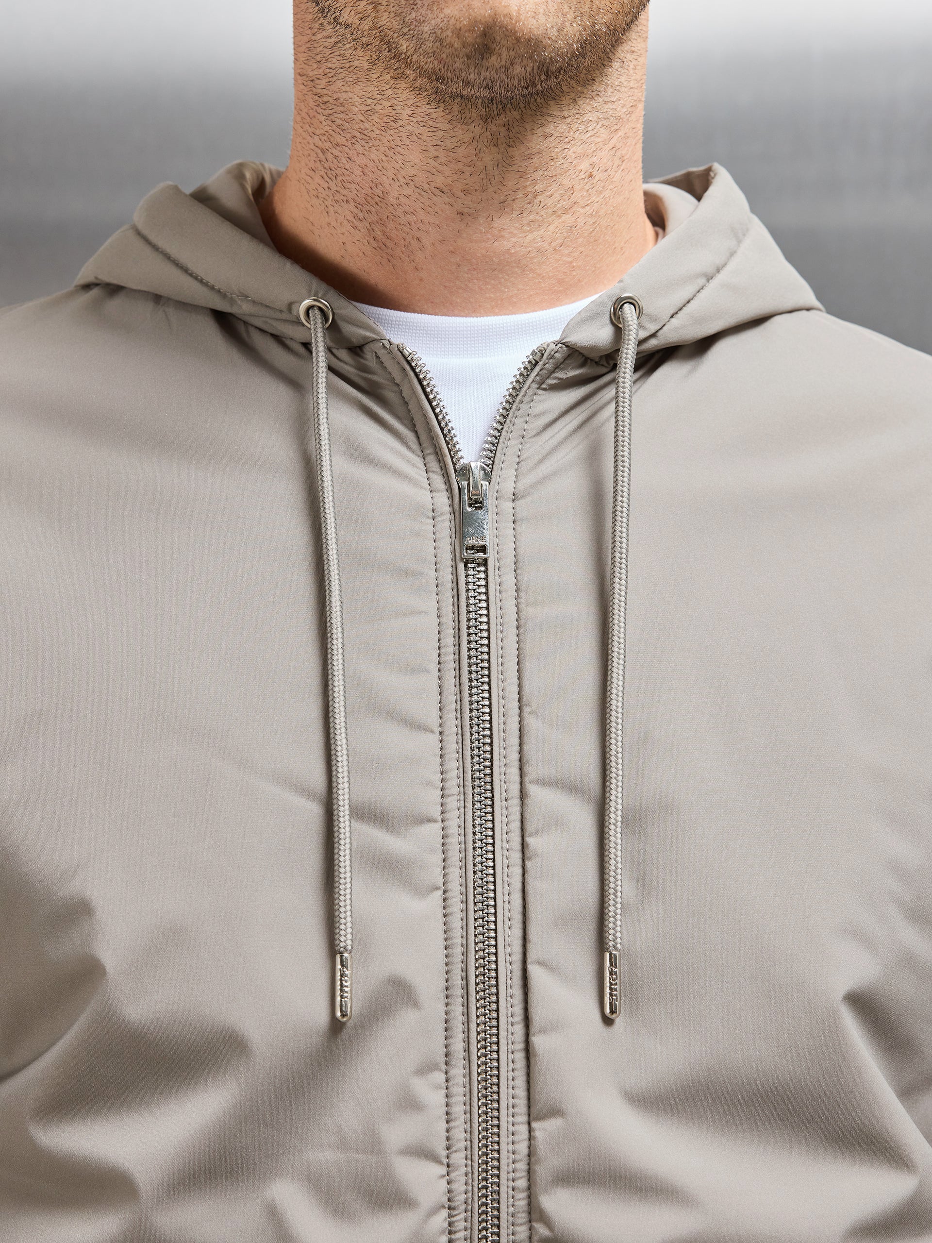 Shell Padded Windbreaker in Taupe