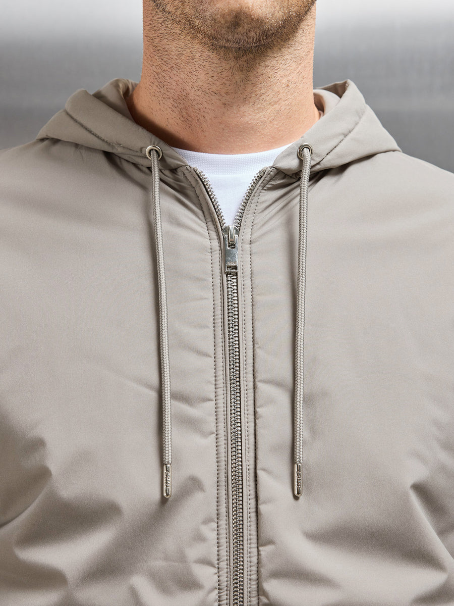 Shell Windbreakert Shell Padded Windbreaker in Taupe | ARNE UK