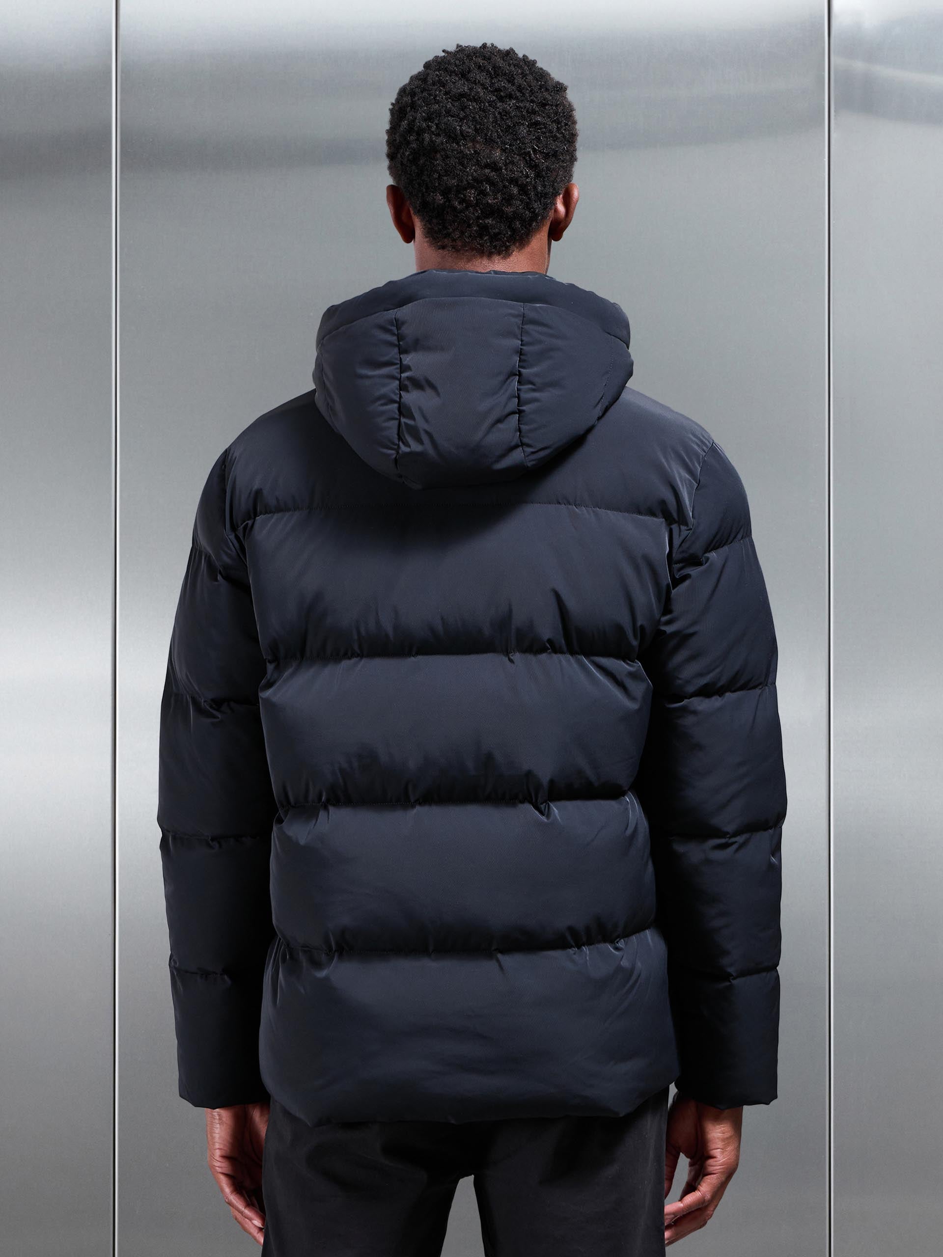 Short Puffer Parka in Black