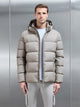 Short Down Jacket in Taupe