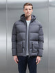 Short Down Parka in Grey