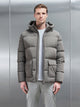 Short Down Parka in Olive