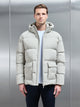 Short Down Parka in Stone