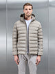 Short Technical Down Jacket in Taupe